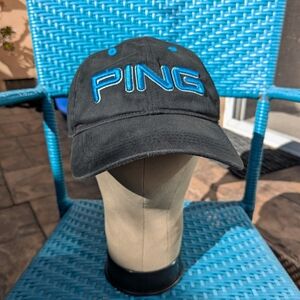 PING Black Cap with Blue Logo